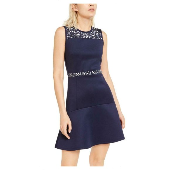 Michael Kors Dresses & Skirts - MICHAEL KORS NWT Navy Blue Flare Scuba Dress XL
